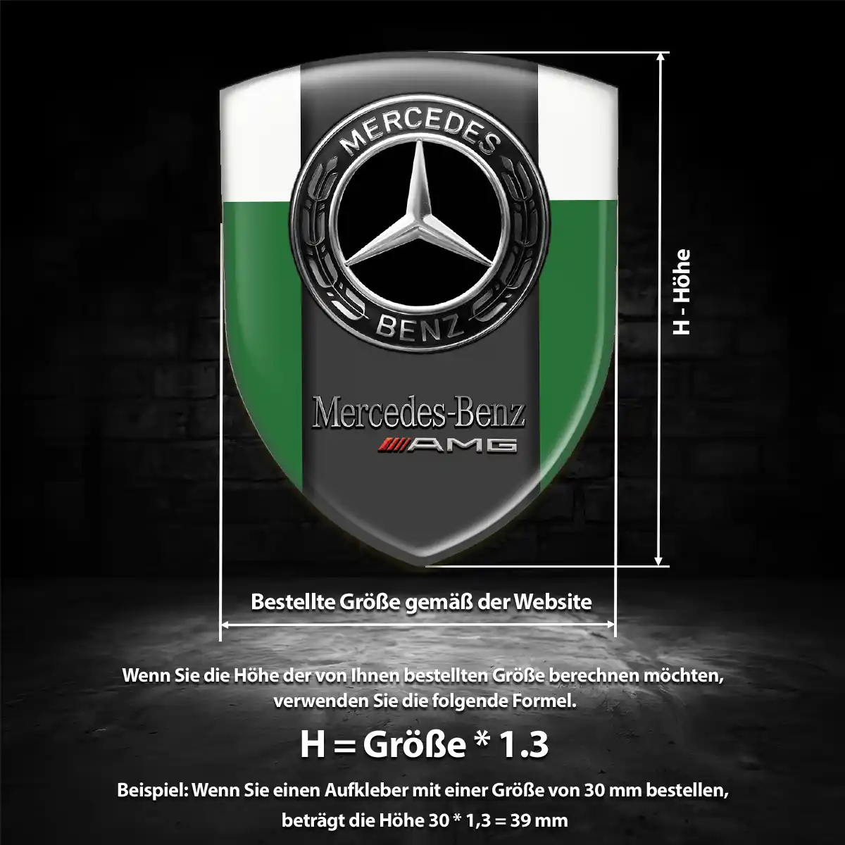 Mercedes 3D Gel Aufkleber Wappen Auto Limitierte Auflage
