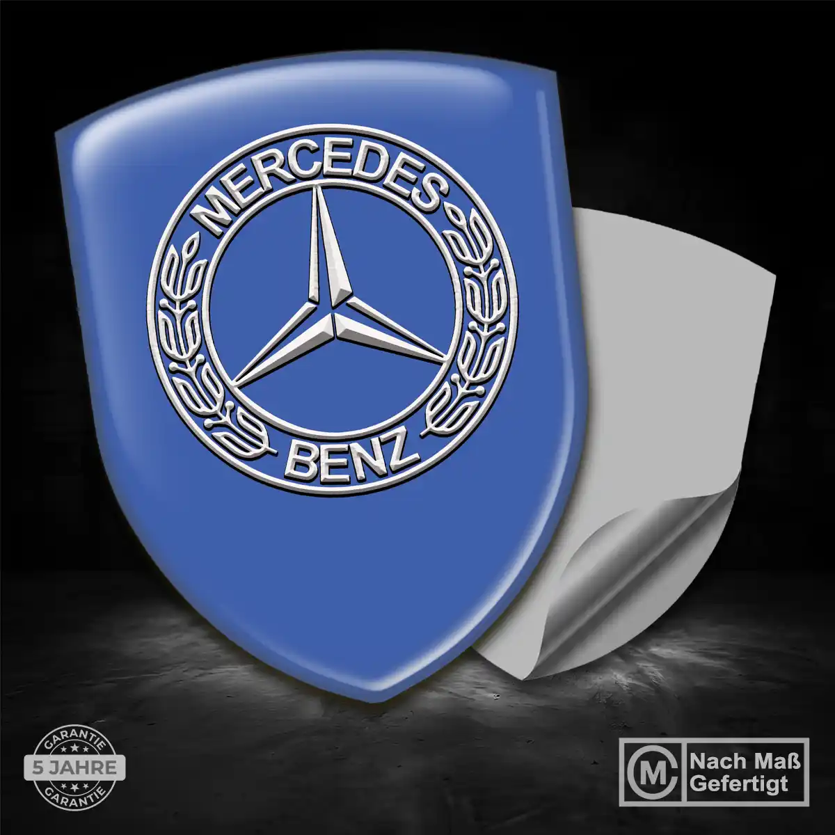 Mercedes 3D Gel Aufkleber Wappen Auto Premium-Edition