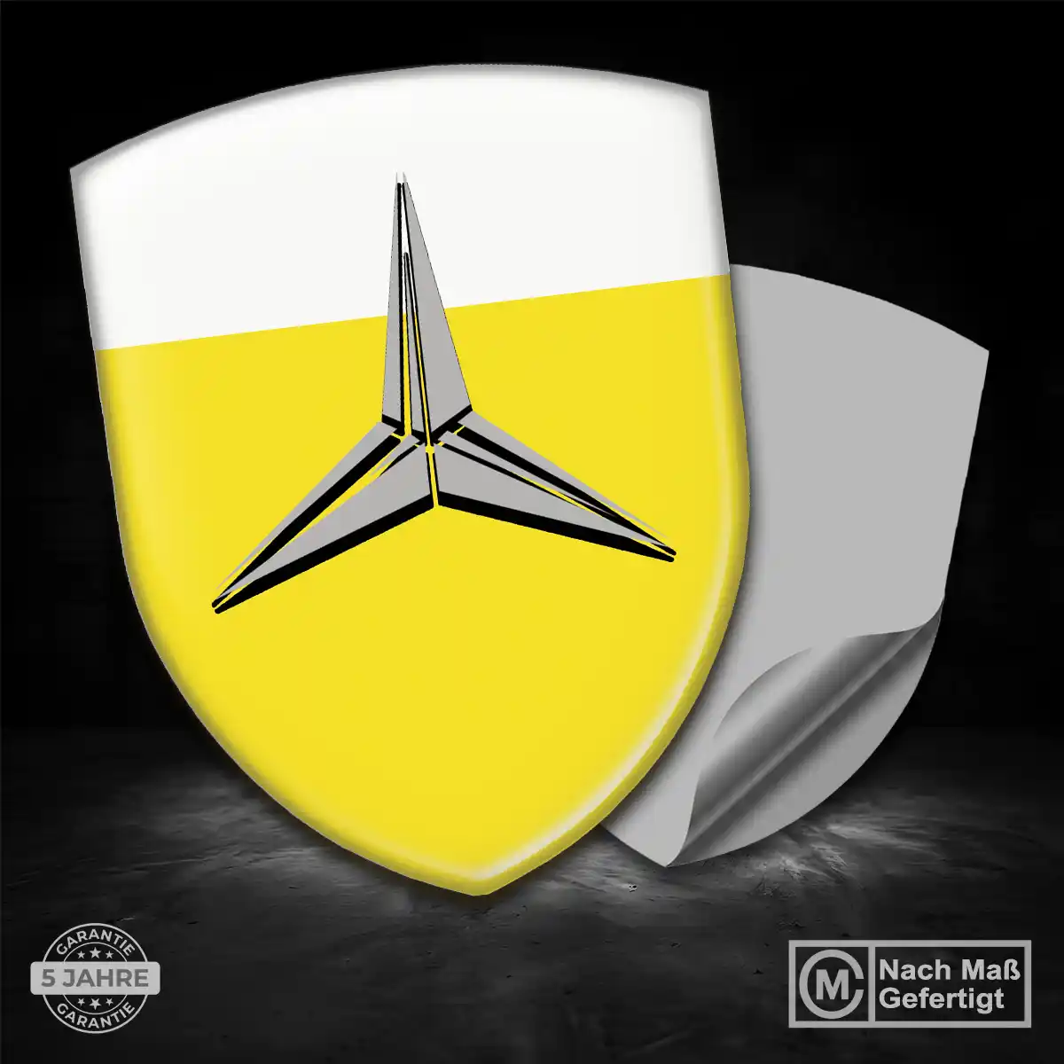 Mercedes 3D Gel Aufkleber Wappen Auto Premiumqualität