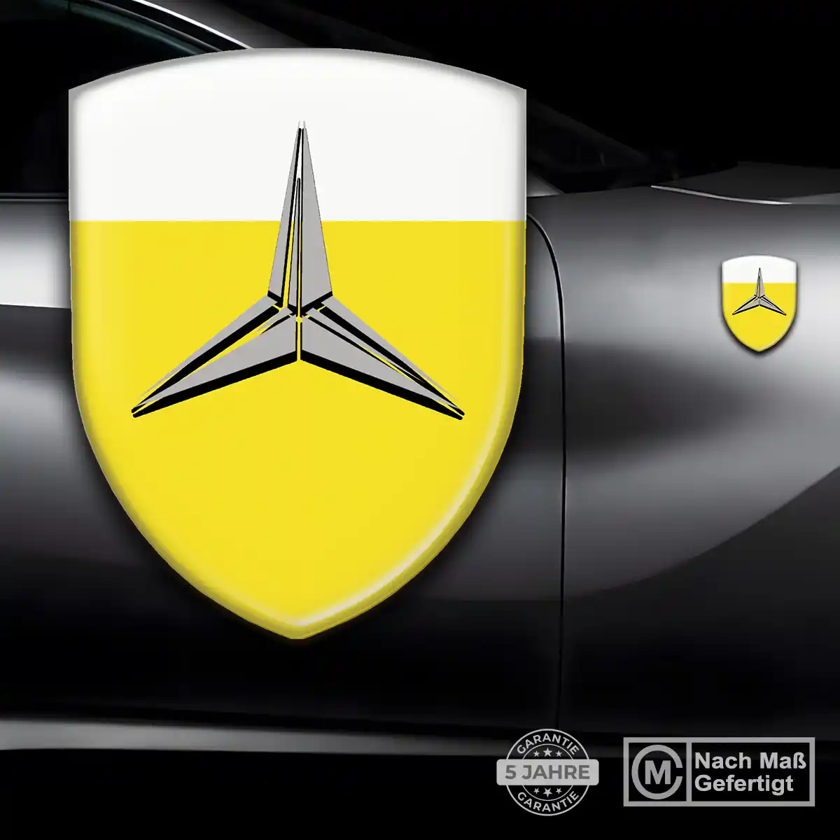 Mercedes 3D Gel Aufkleber Wappen Auto Premiumqualität