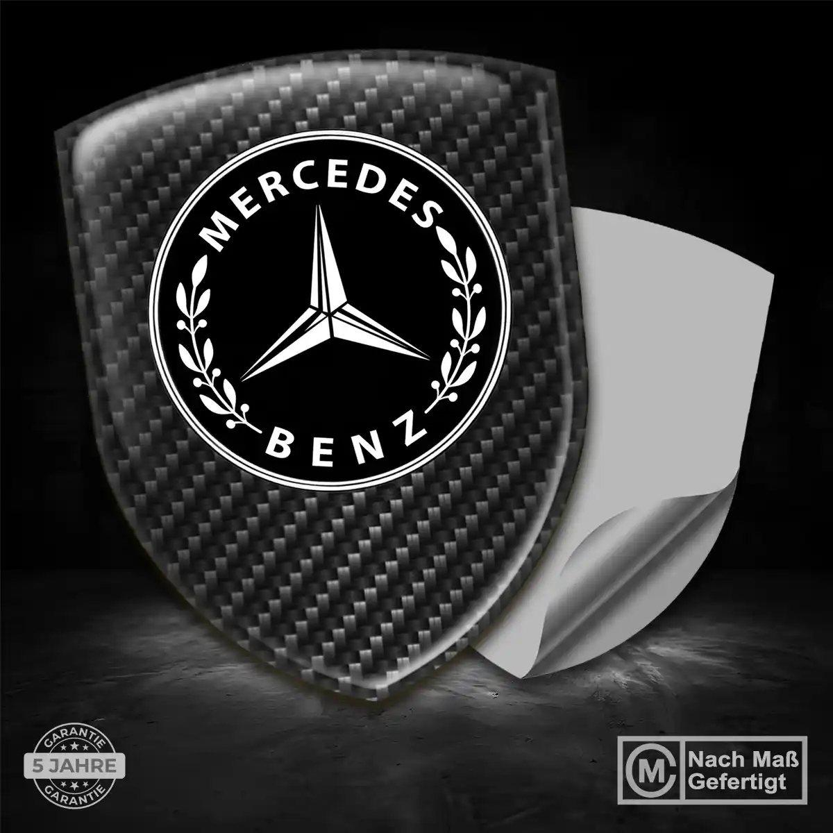 Mercedes 3D Gel Aufkleber Wappen Auto Stilvolles Design
