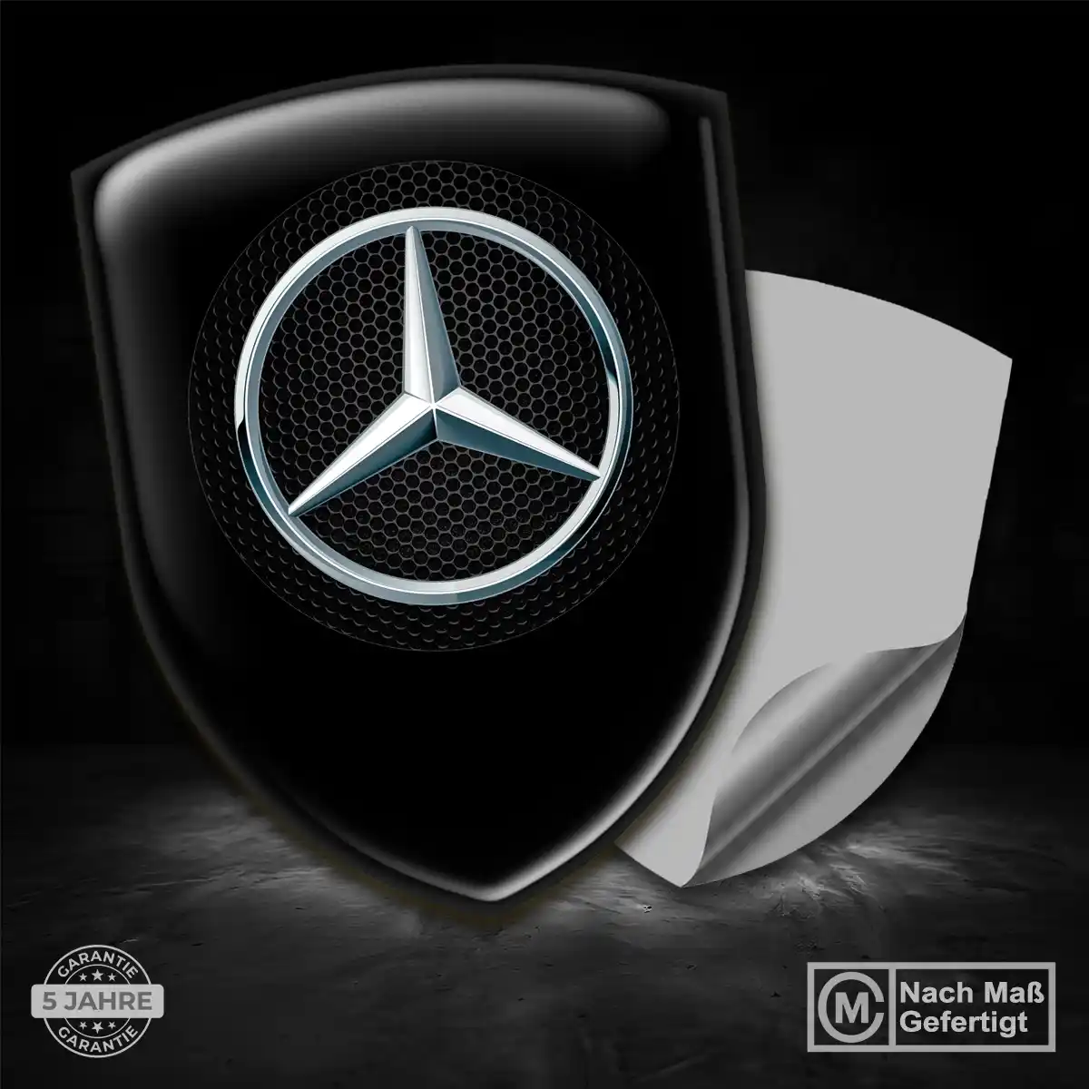 Mercedes 3D Gel Aufkleber Wappen Limitierte Auflage