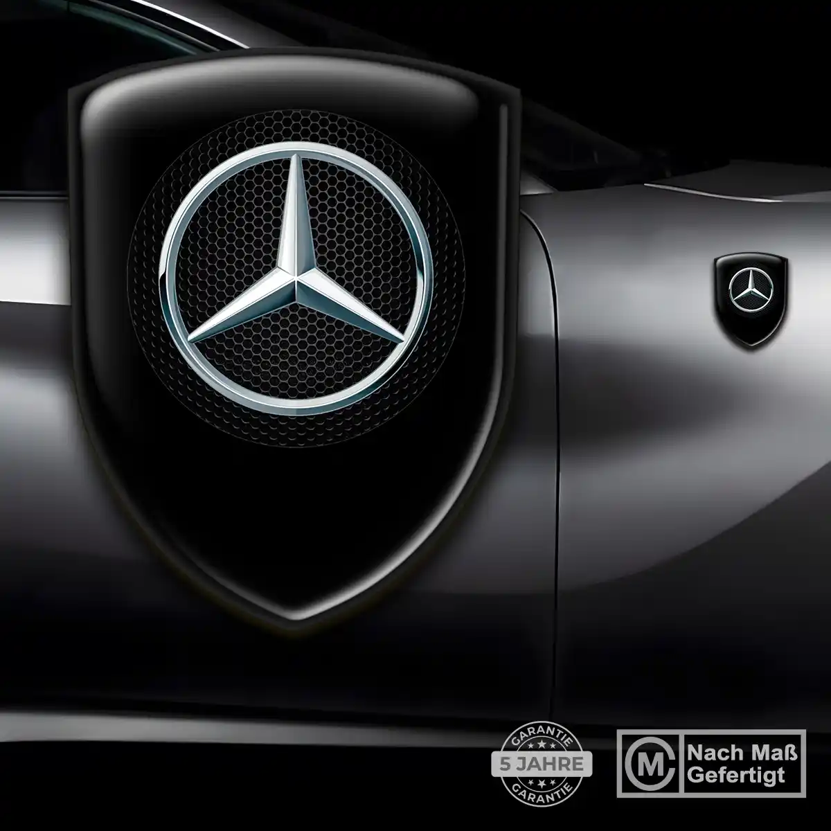 Mercedes 3D Gel Aufkleber Wappen Limitierte Auflage