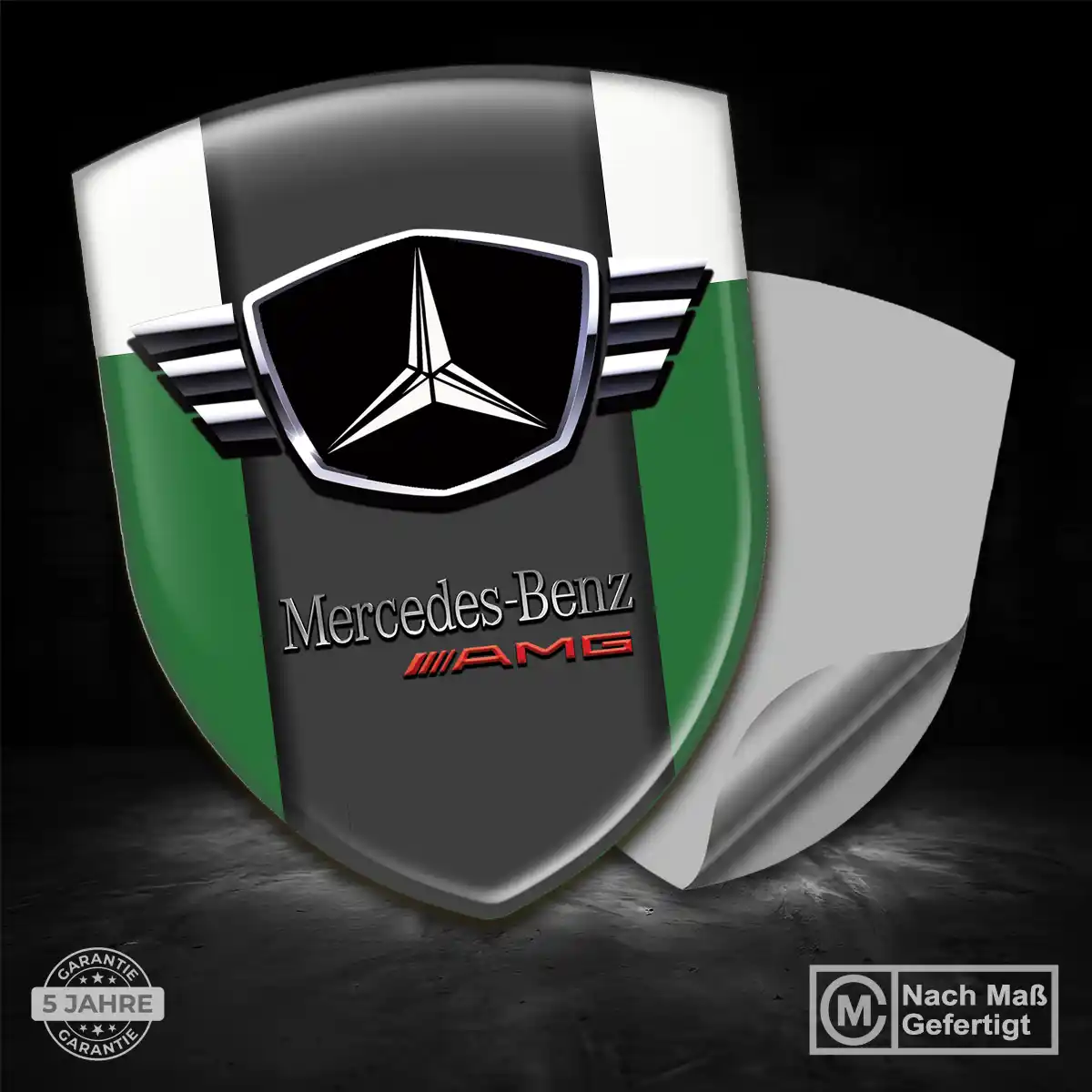 Mercedes 3D Gel Aufkleber Wappen Premiumqualität