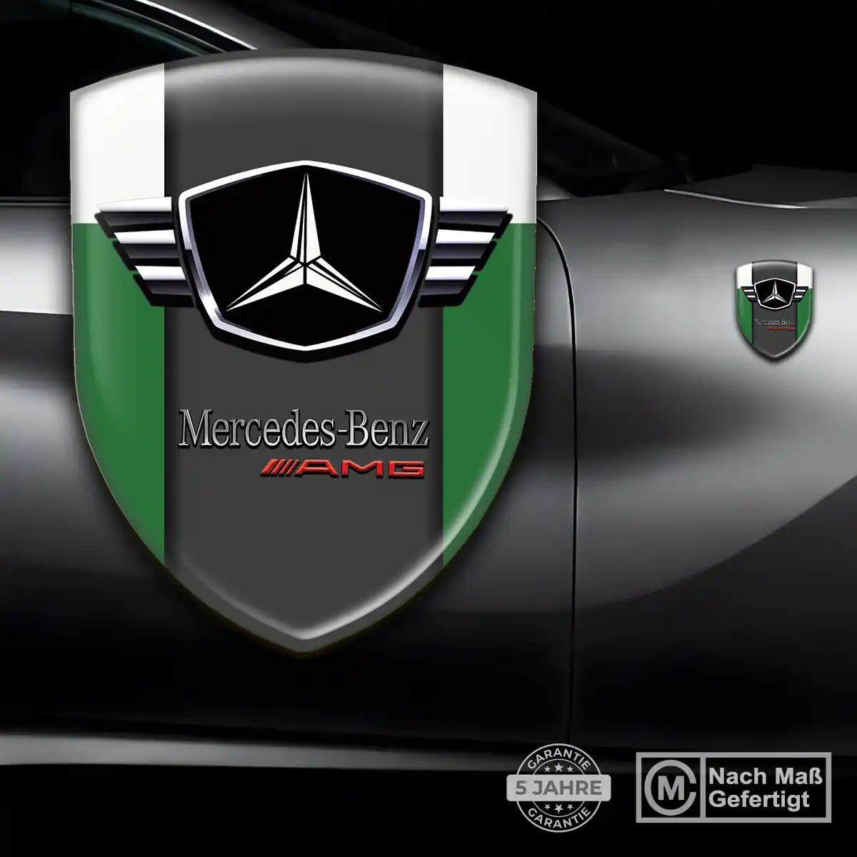 Mercedes 3D Gel Aufkleber Wappen Premiumqualität