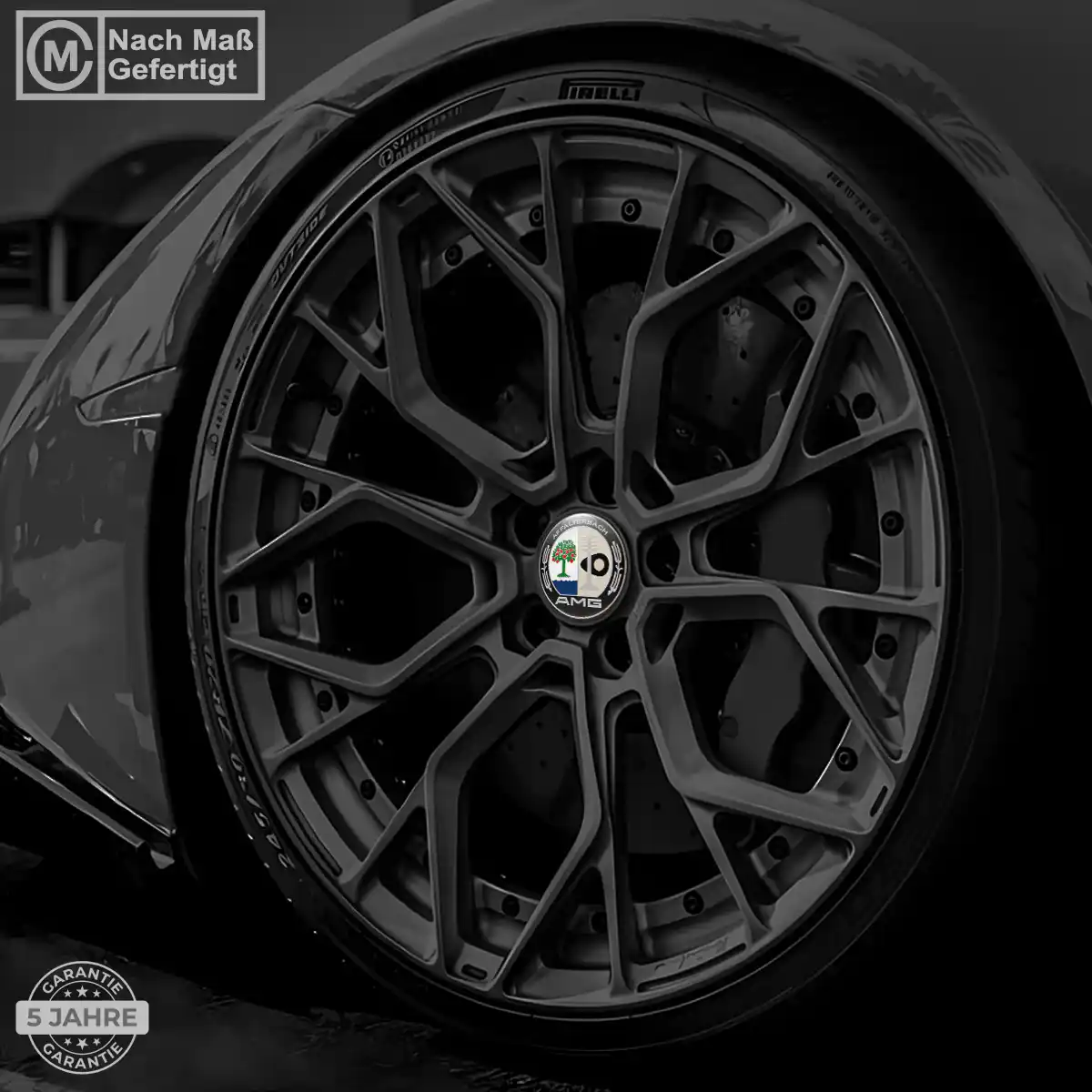 Mercedes AMG Radmitte Aufkleber Nabendeckel Premium-Edition