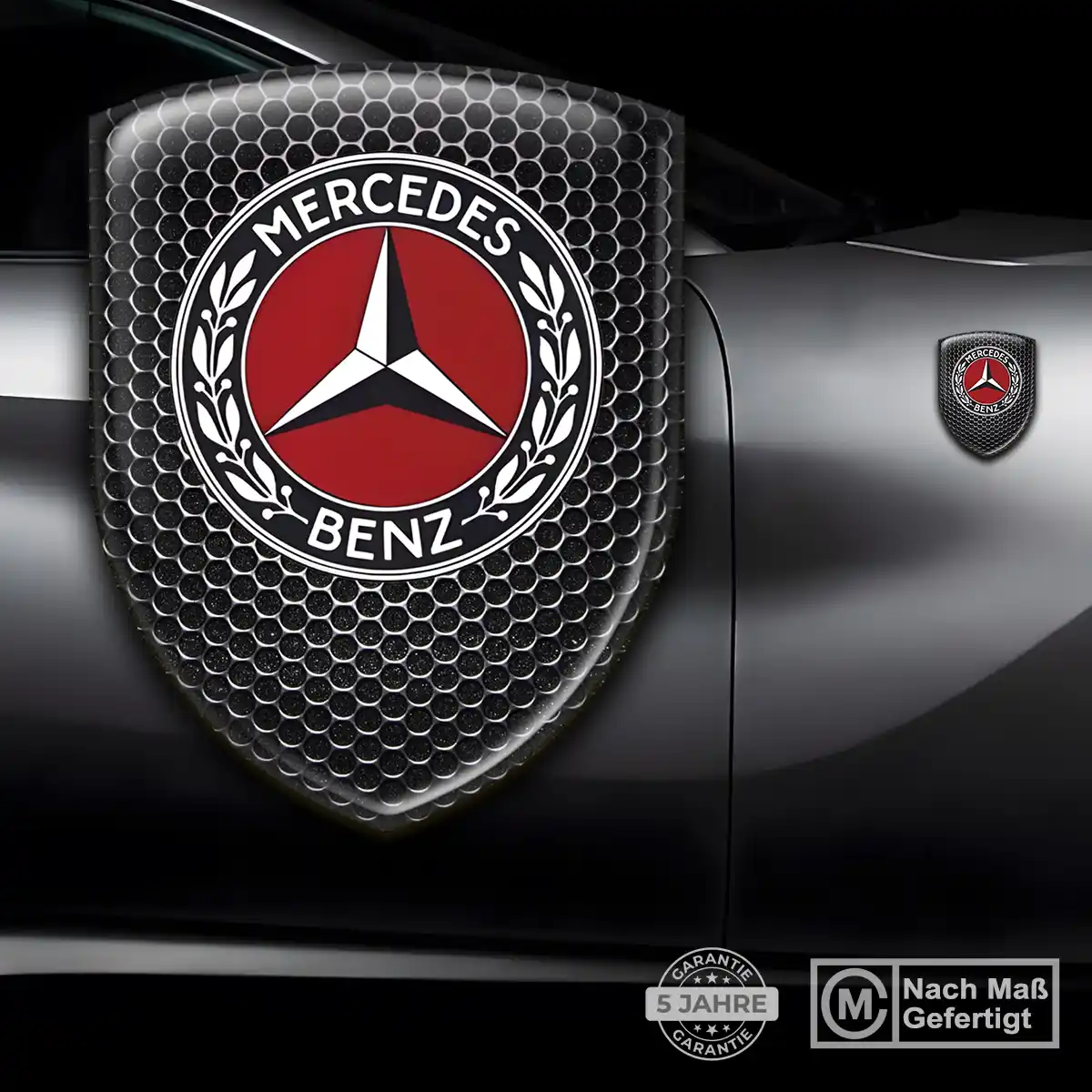 Mercedes Aufkleber 3D Gel Emblem Auto Stilvolles Design