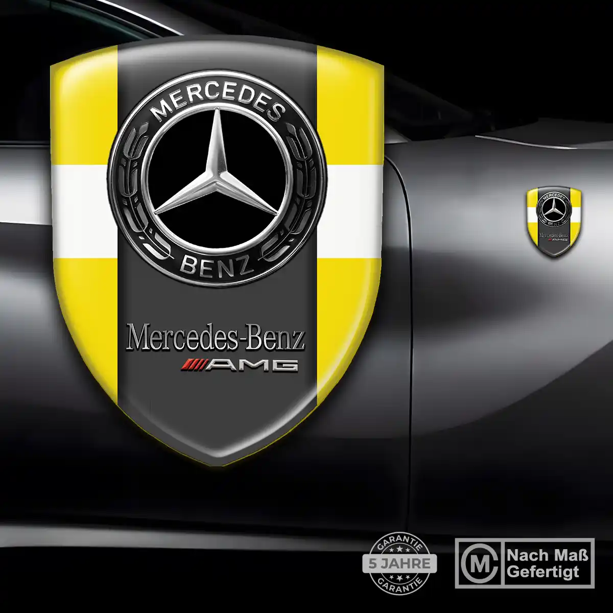 Mercedes Aufkleber 3D Gel Emblem Premiumqualität
