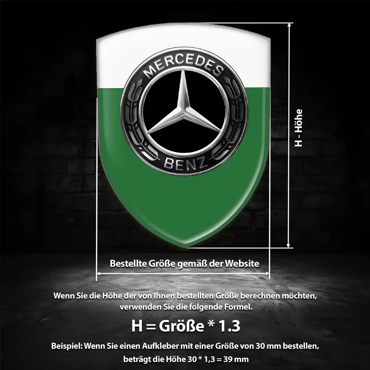 Mercedes Aufkleber 3D Gel Embleme Auto Premiumqualität