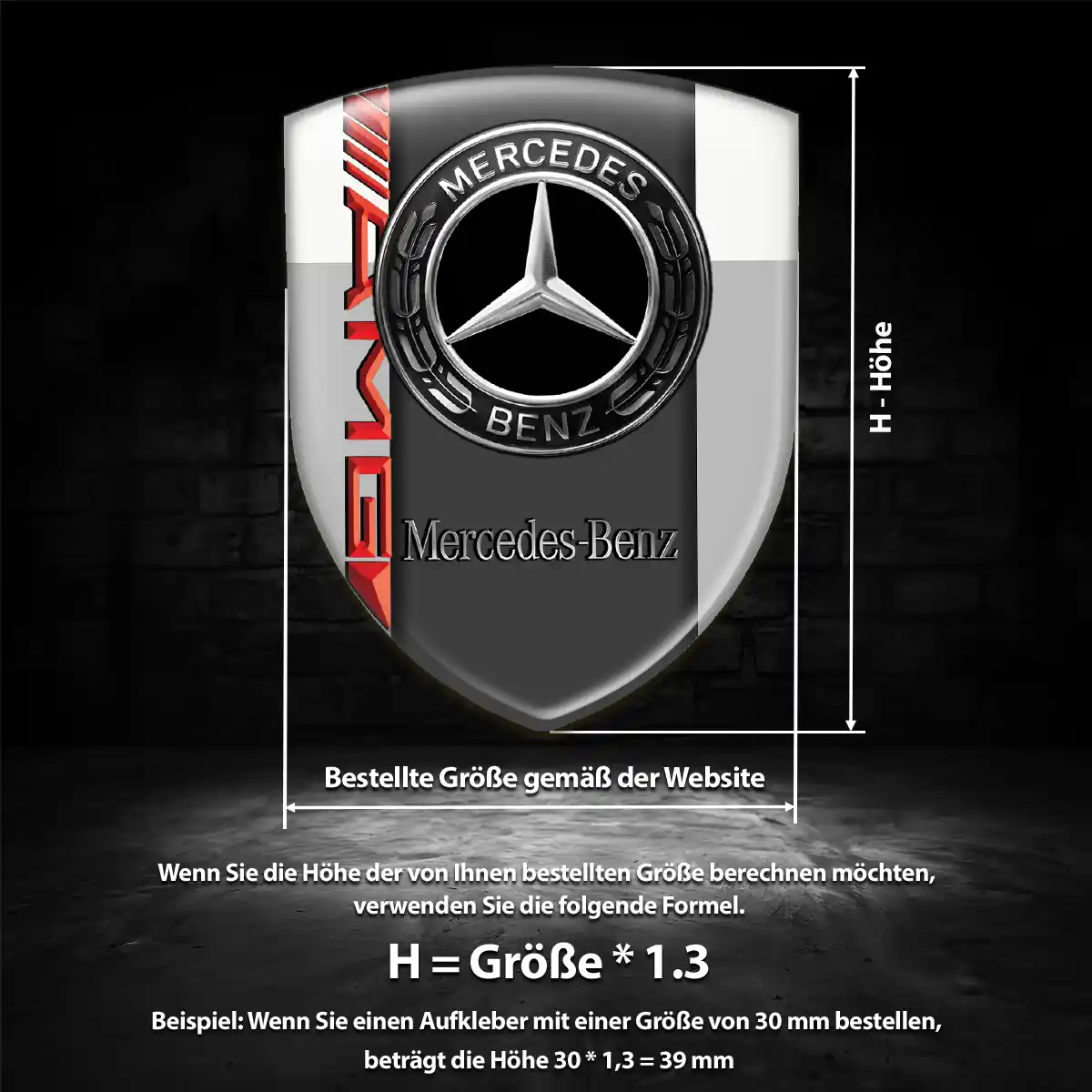 Mercedes Aufkleber 3D Gel Embleme Auto Stilvolles Design