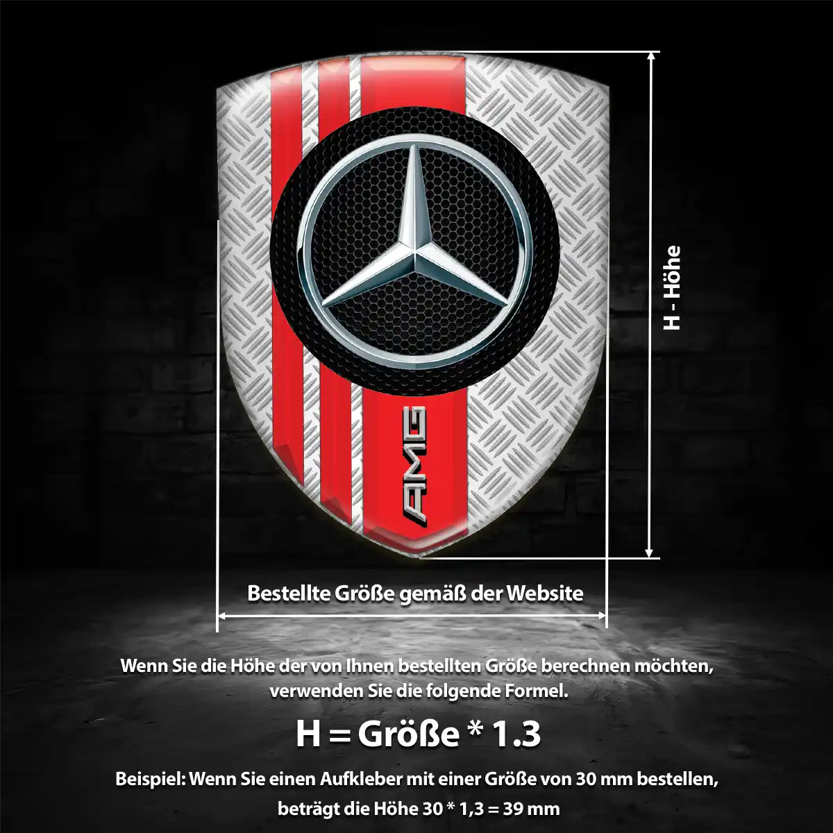 Mercedes Aufkleber 3D Gel Embleme Limitierte Auflage