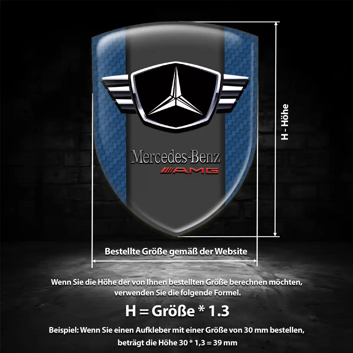 Mercedes Aufkleber 3D Gel Embleme Stilvolles Design