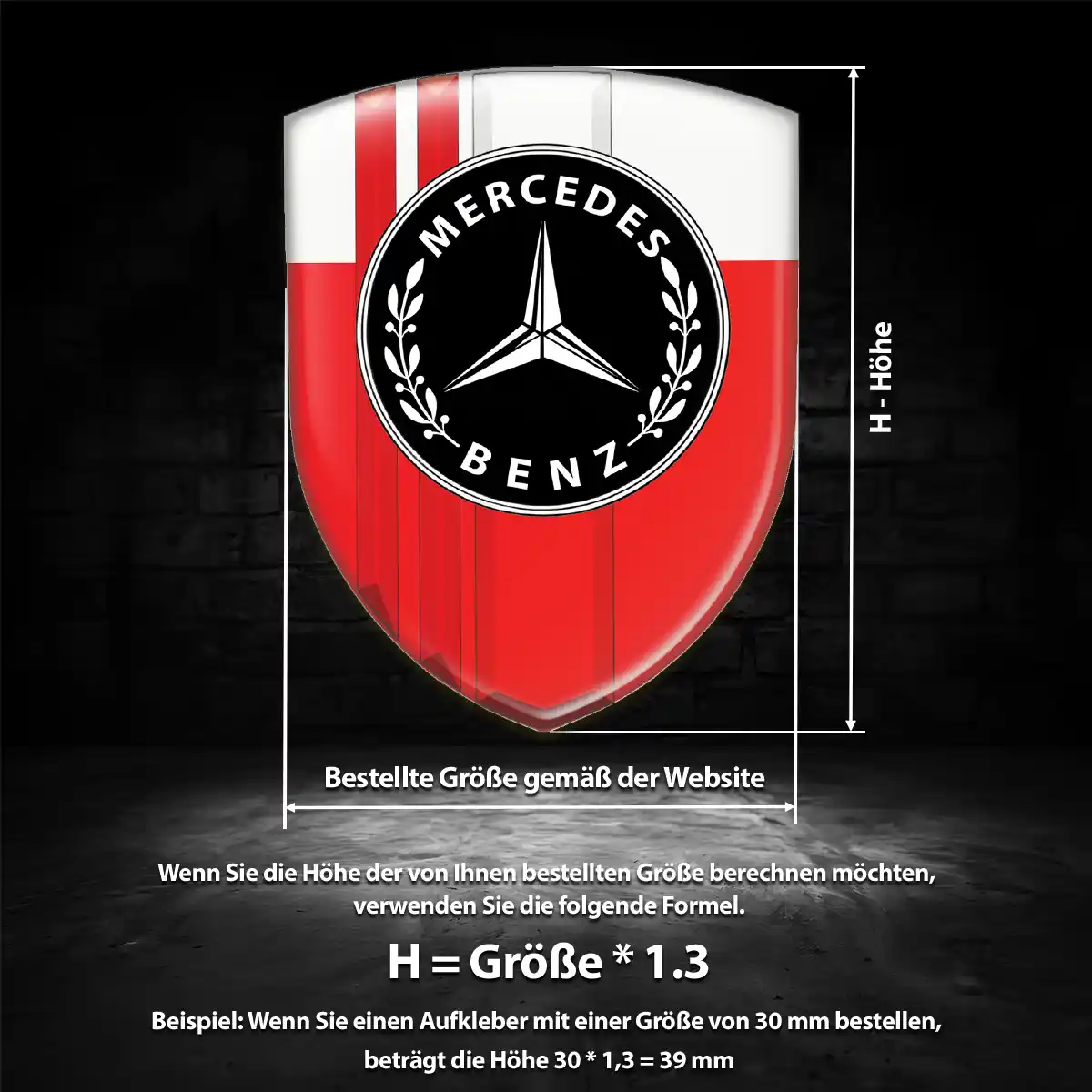 Mercedes Aufkleber 3D Gel Silikon Auto Limitierte Auflage