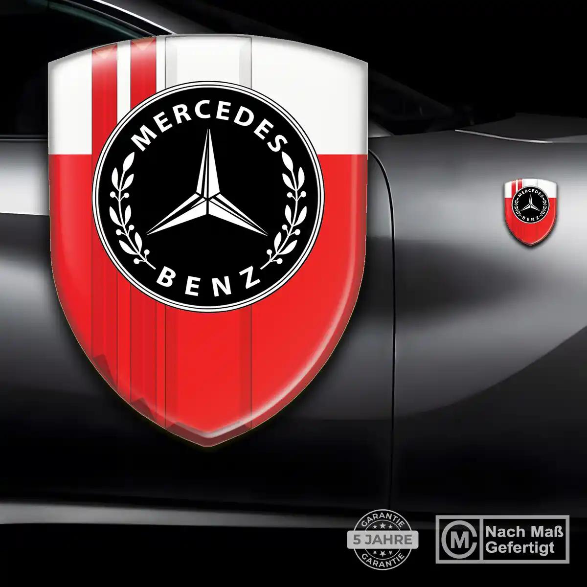 Mercedes Aufkleber 3D Gel Silikon Auto Limitierte Auflage