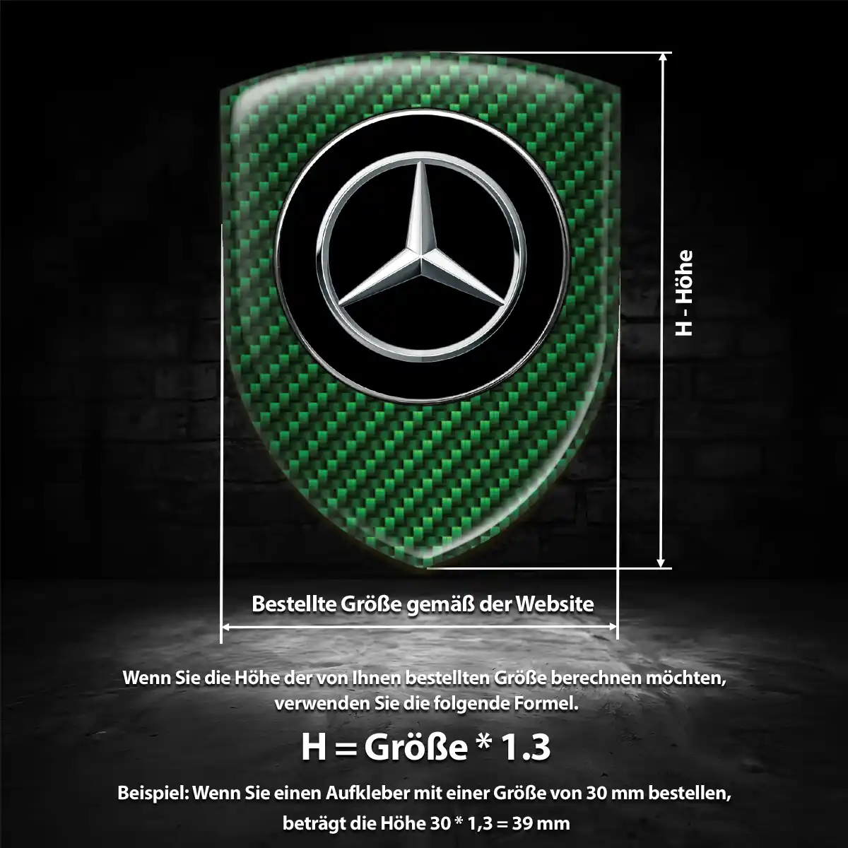 Mercedes Aufkleber 3D Gel Silikon Auto Premiumqualität