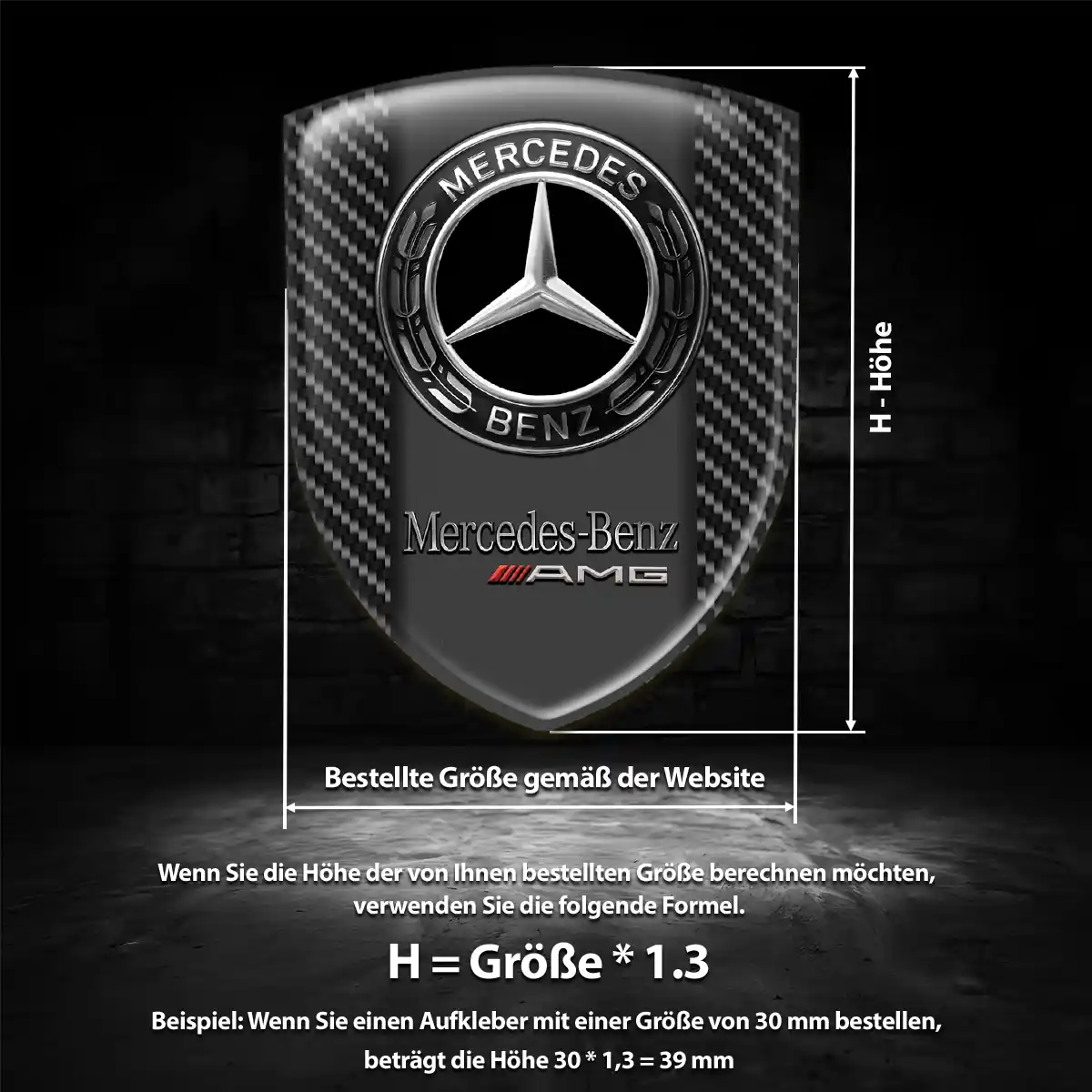 Mercedes Aufkleber 3D Gel Silikon Auto Stilvolles Design