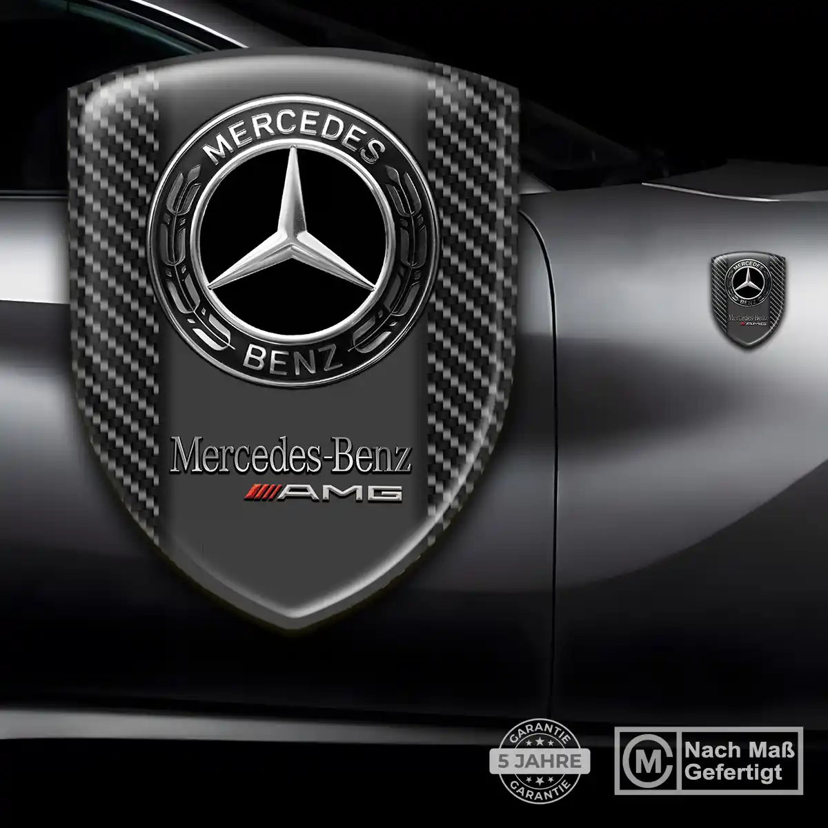Mercedes Aufkleber 3D Gel Silikon Auto Stilvolles Design
