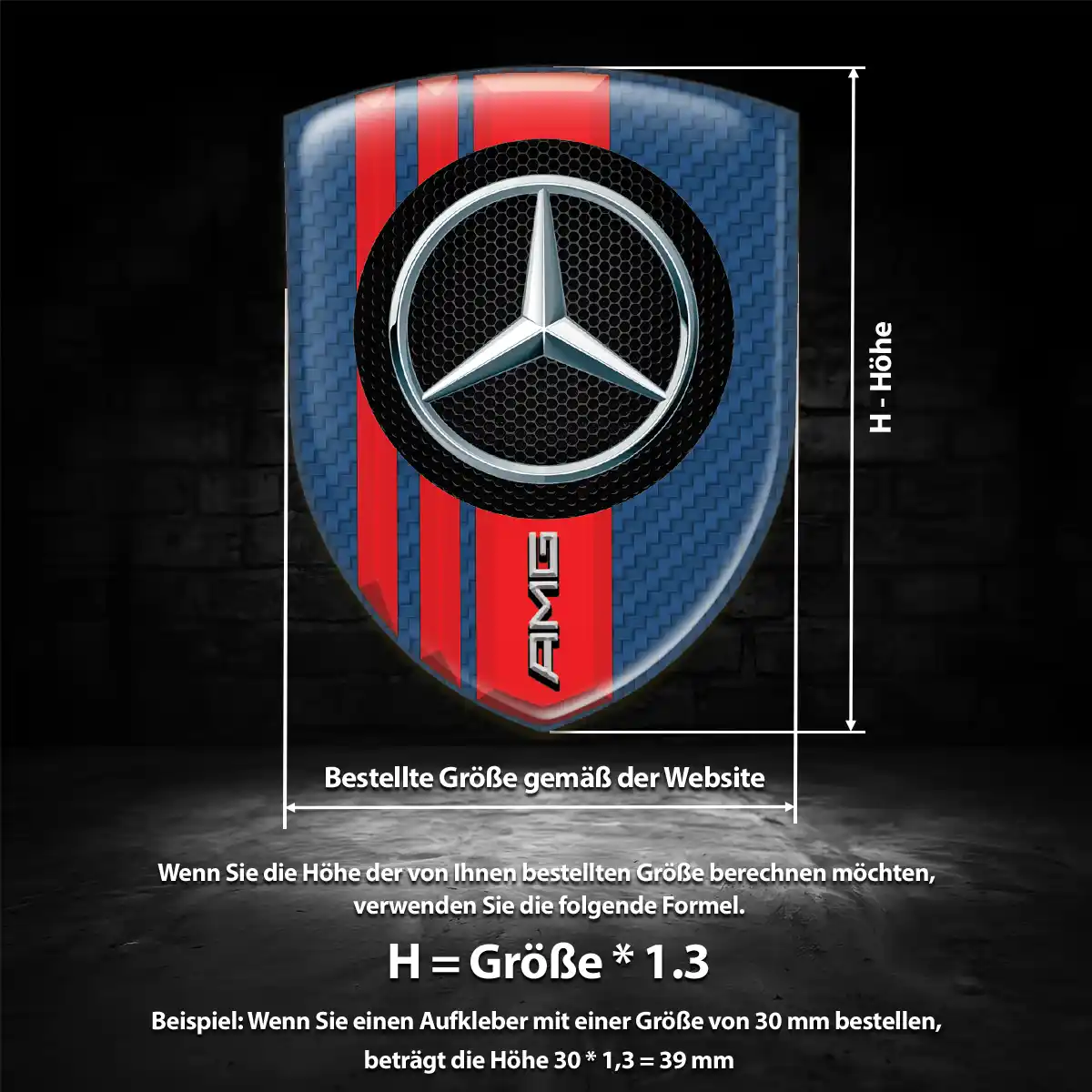 Mercedes Aufkleber 3D Gel Silikon Premiumqualität