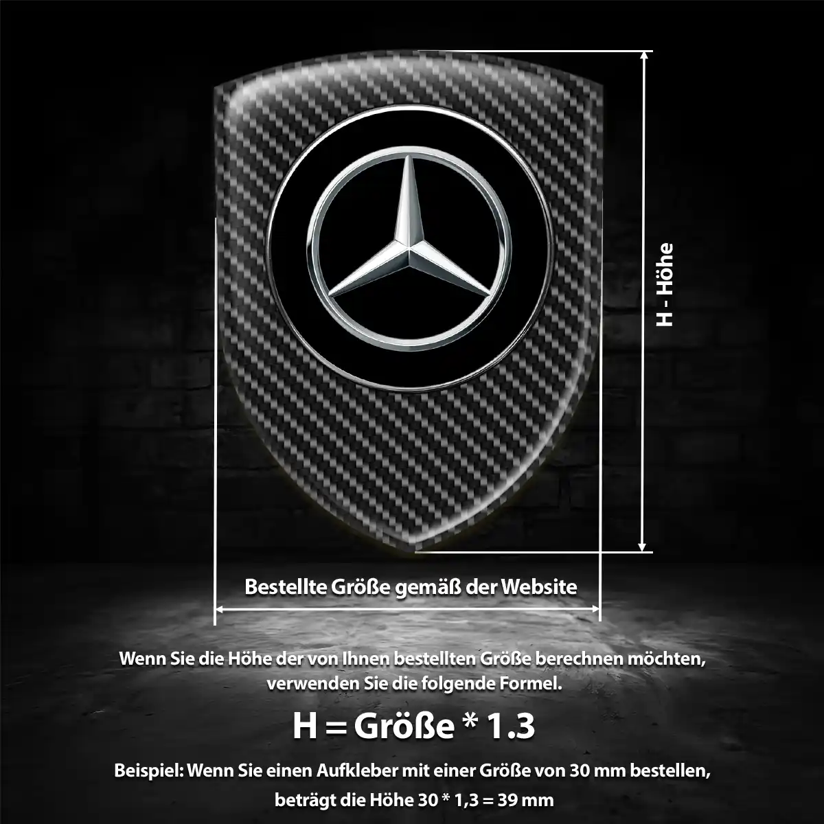 Mercedes Aufkleber 3D Gel Wappen Auto Hohe Qualität