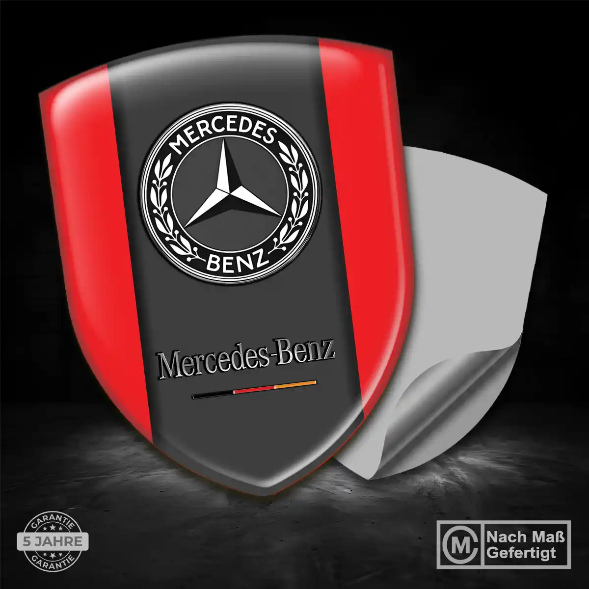 Mercedes Aufkleber 3D Gel Wappen Auto Limitierte Auflage