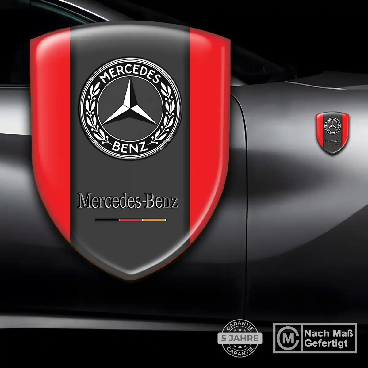 Mercedes Aufkleber 3D Gel Wappen Auto Limitierte Auflage