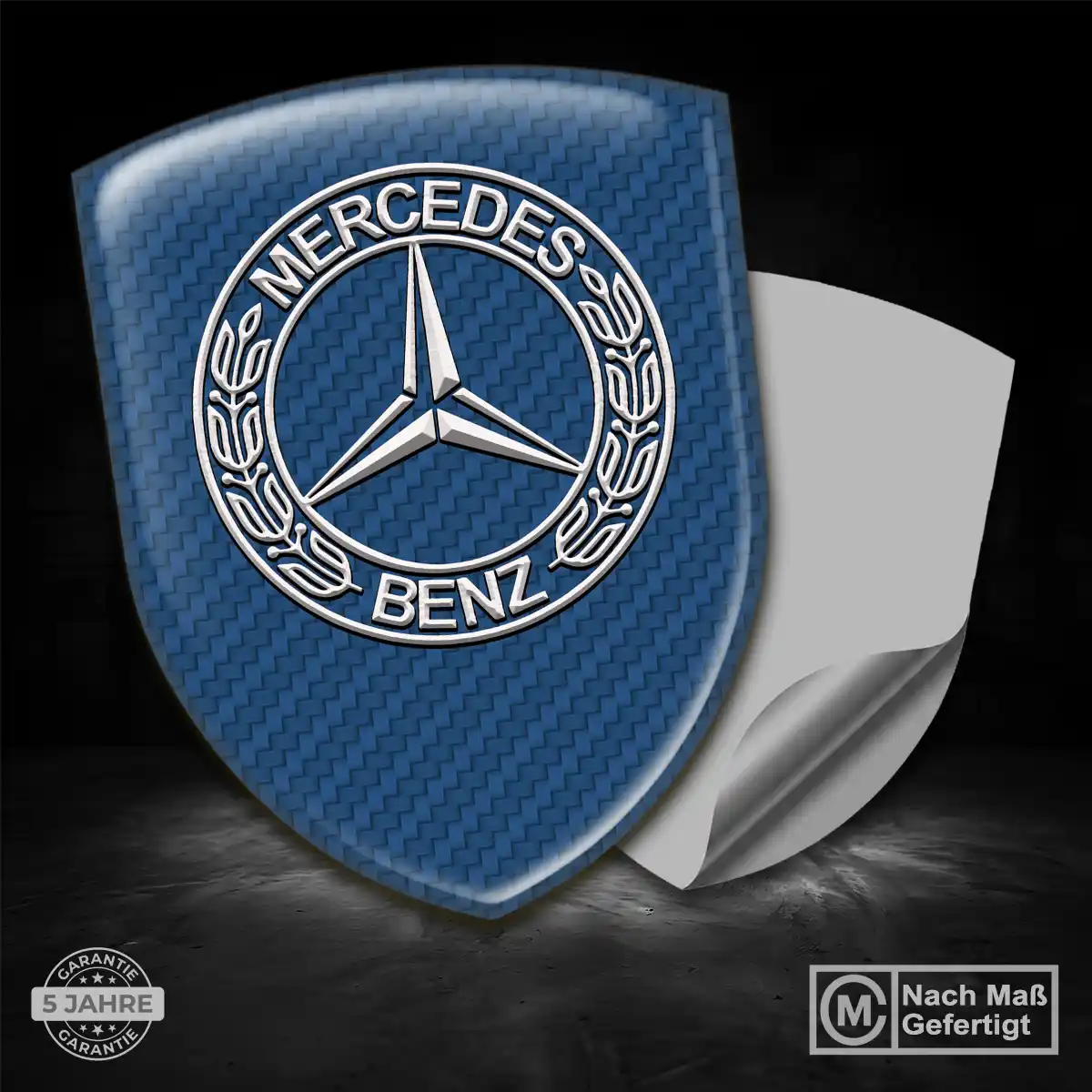 Mercedes Aufkleber 3D Gel Wappen Auto Premium-Edition