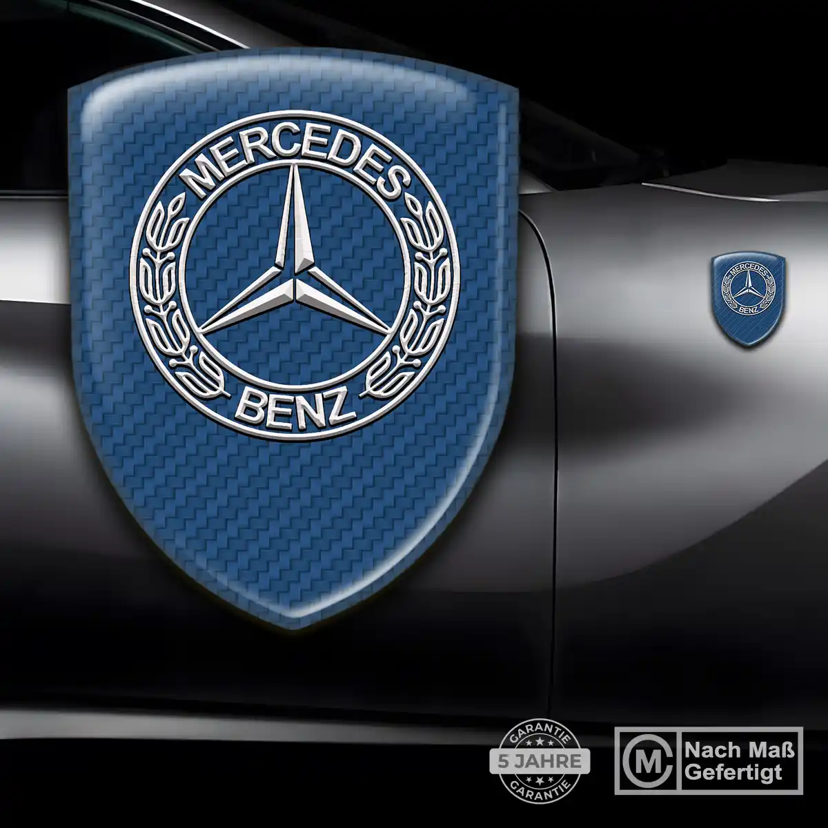 Mercedes Aufkleber 3D Gel Wappen Auto Premium-Edition