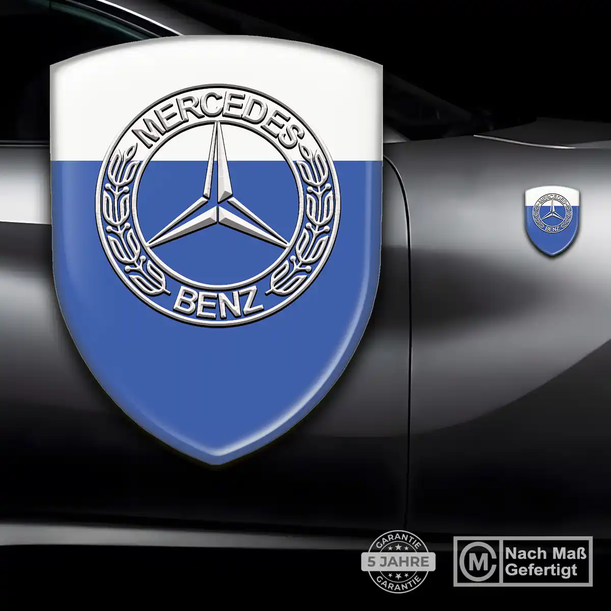 Mercedes Aufkleber 3D Gel Wappen Auto Premiumqualität