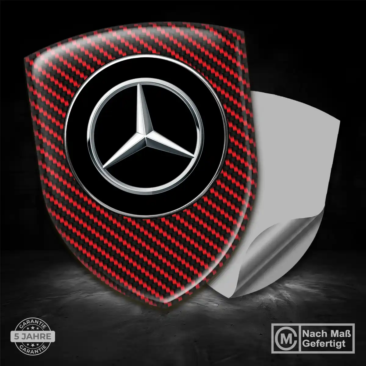 Mercedes Aufkleber 3D Gel Wappen Limitierte Auflage
