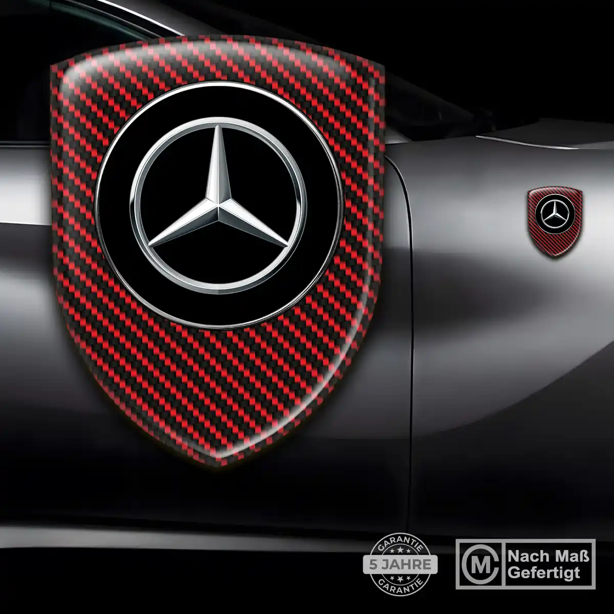 Mercedes Aufkleber 3D Gel Wappen Limitierte Auflage