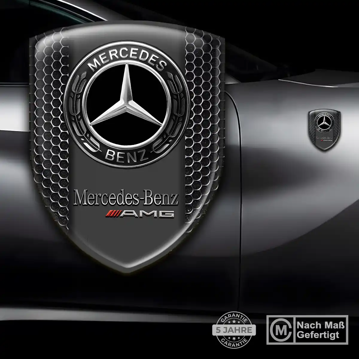 Mercedes Aufkleber 3D Gel Wappen Luxus-Edition