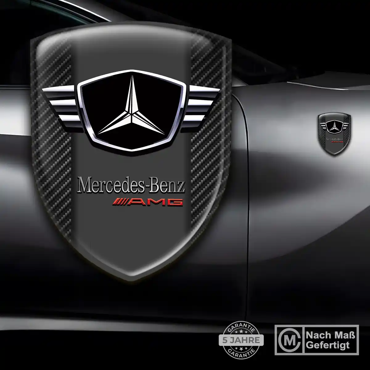 Mercedes Aufkleber 3D Gel Wappen Premium-Edition