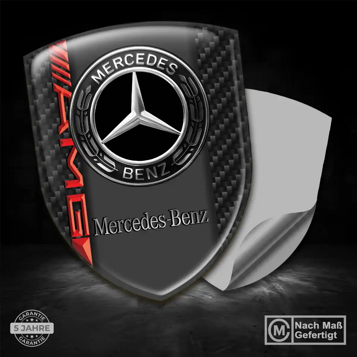 Mercedes Aufkleber 3D Gel Wappen Premiumqualität