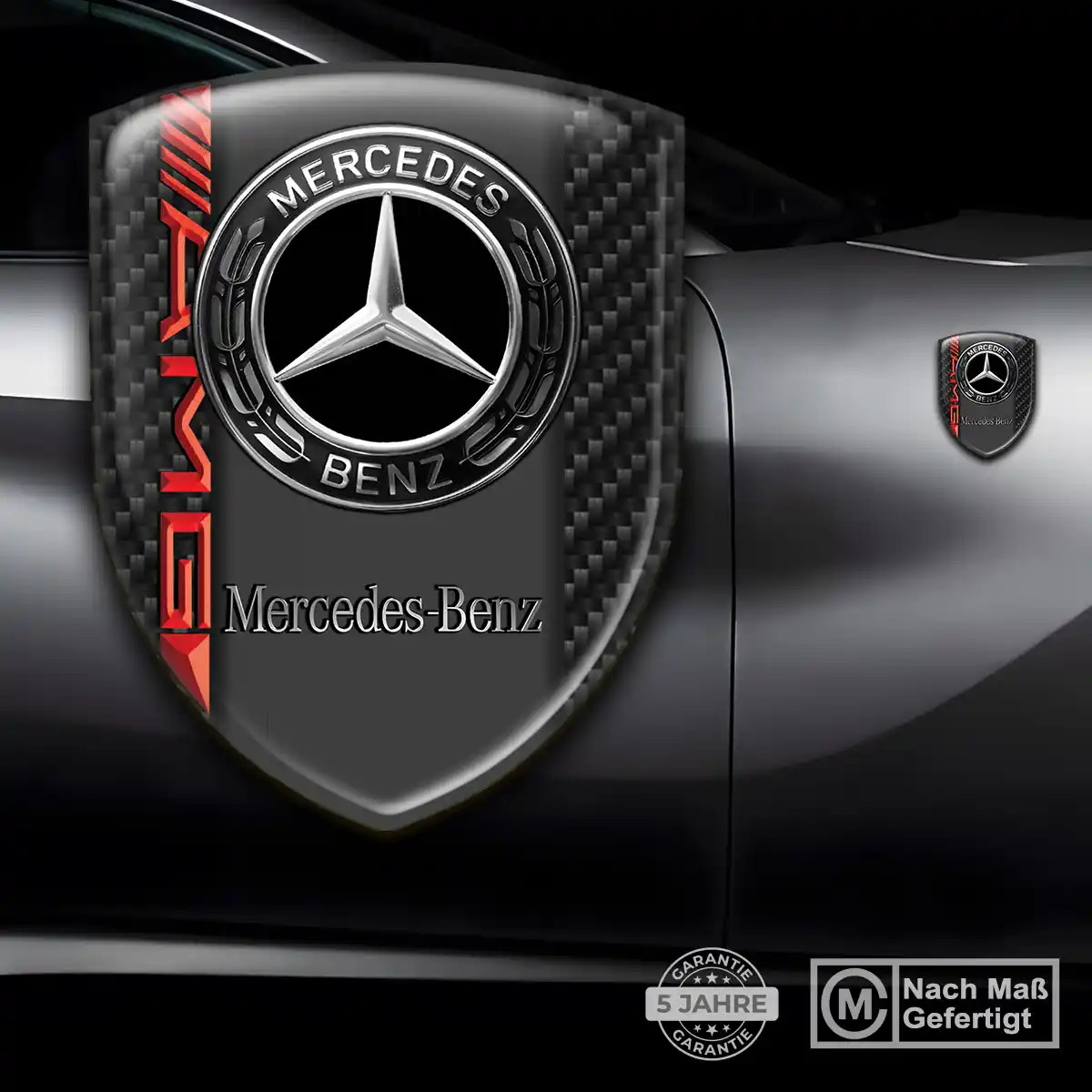Mercedes Aufkleber 3D Gel Wappen Premiumqualität