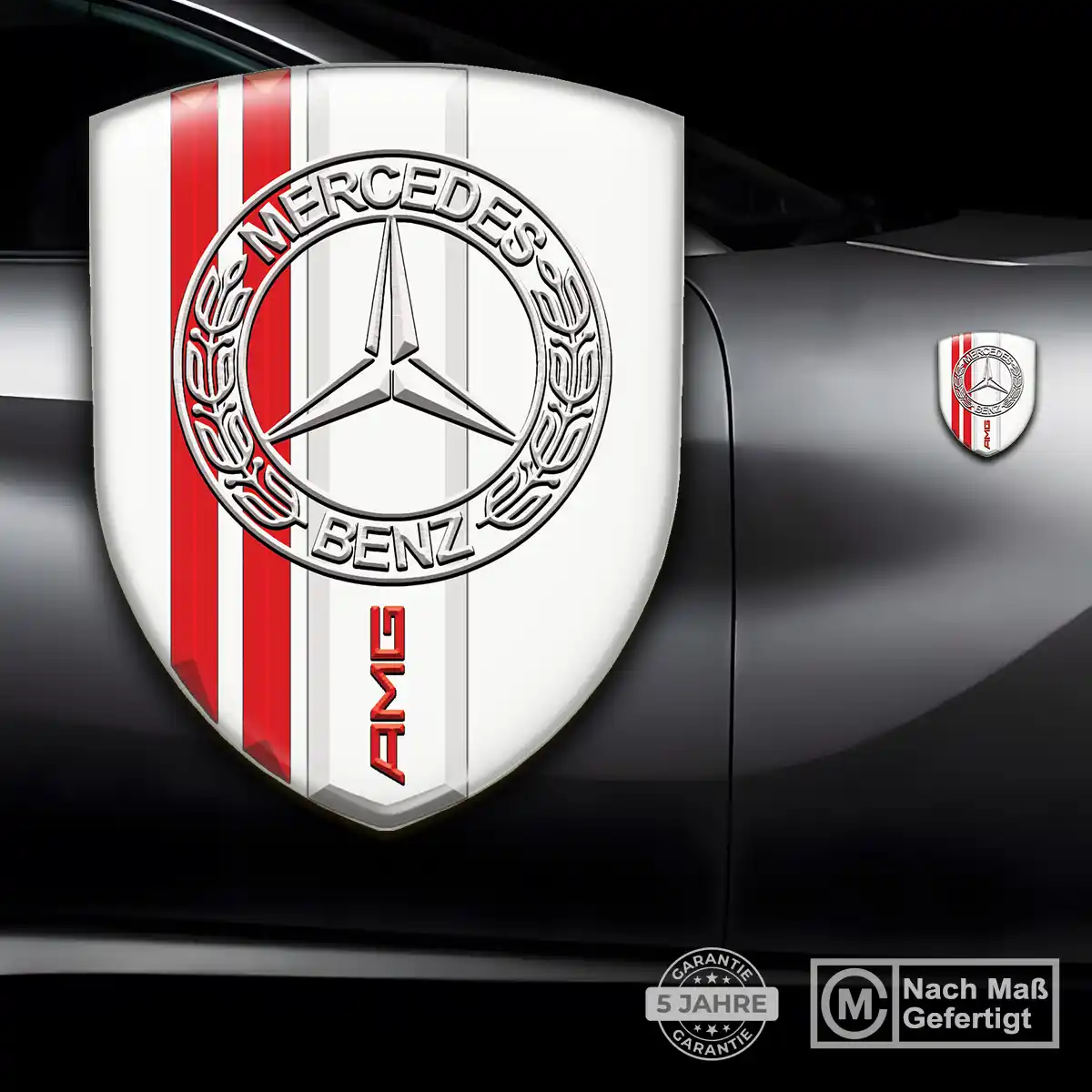 Mercedes Aufkleber 3D Gel Wappen Stilvolles Design