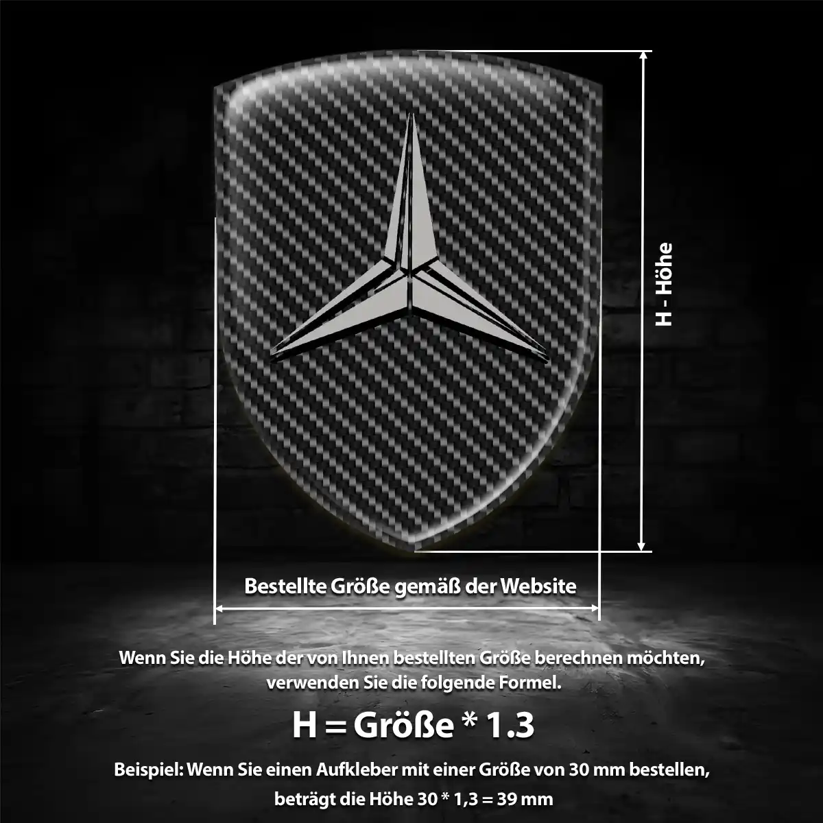 Mercedes Aufkleber Auto Premium-Edition