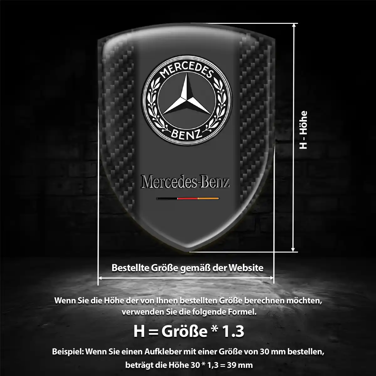 Mercedes Aufkleber Auto Premiumqualität