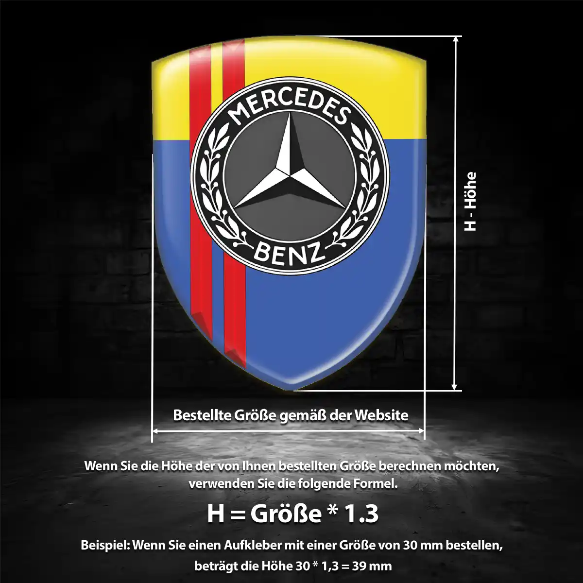 Mercedes Aufkleber Emblem Auto Hohe Qualität