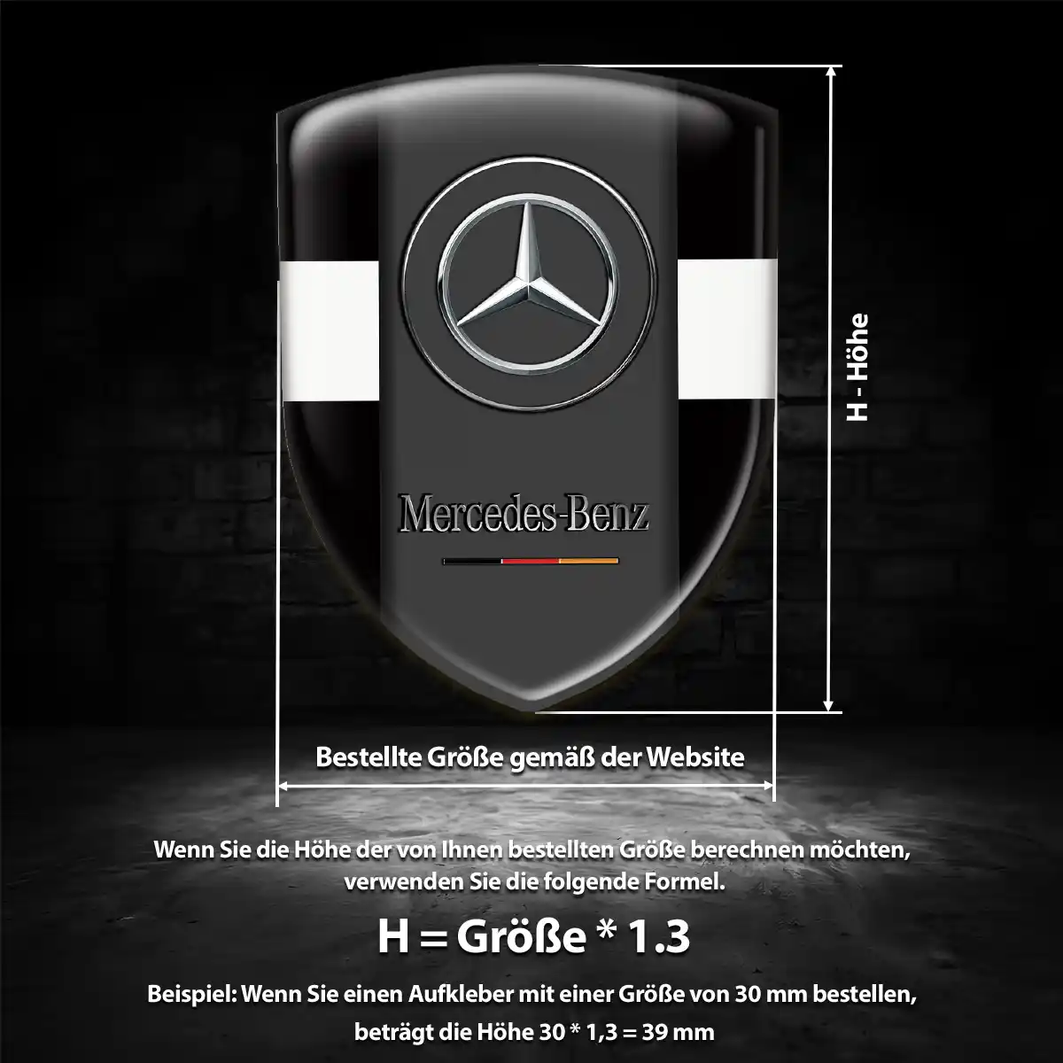 Mercedes Aufkleber Emblem Auto Limitierte Auflage