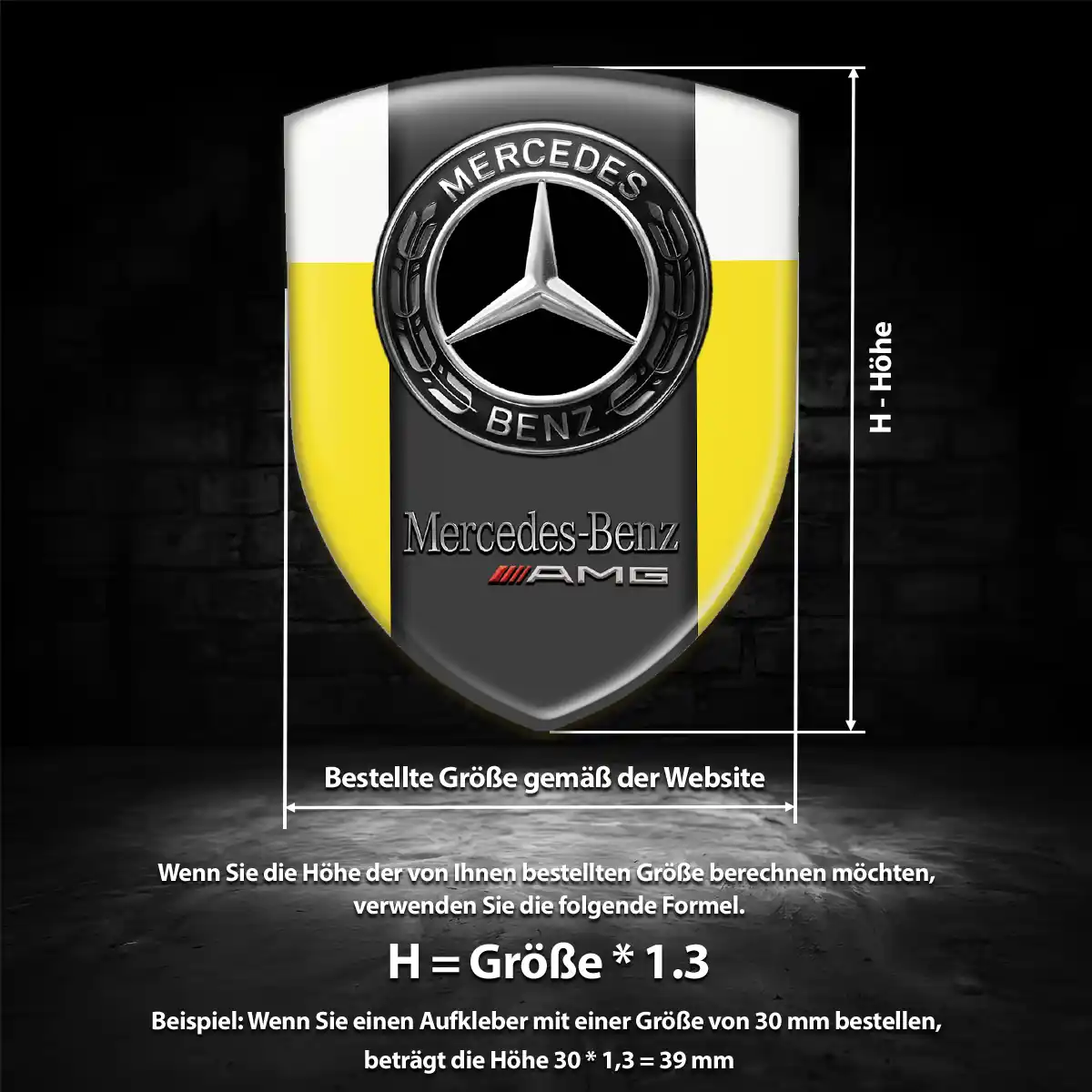 Mercedes Aufkleber Emblem Hohe Qualität