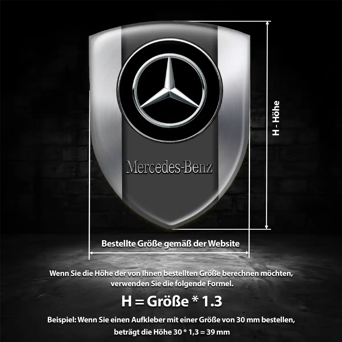 Mercedes Aufkleber Emblem Limitierte Auflage