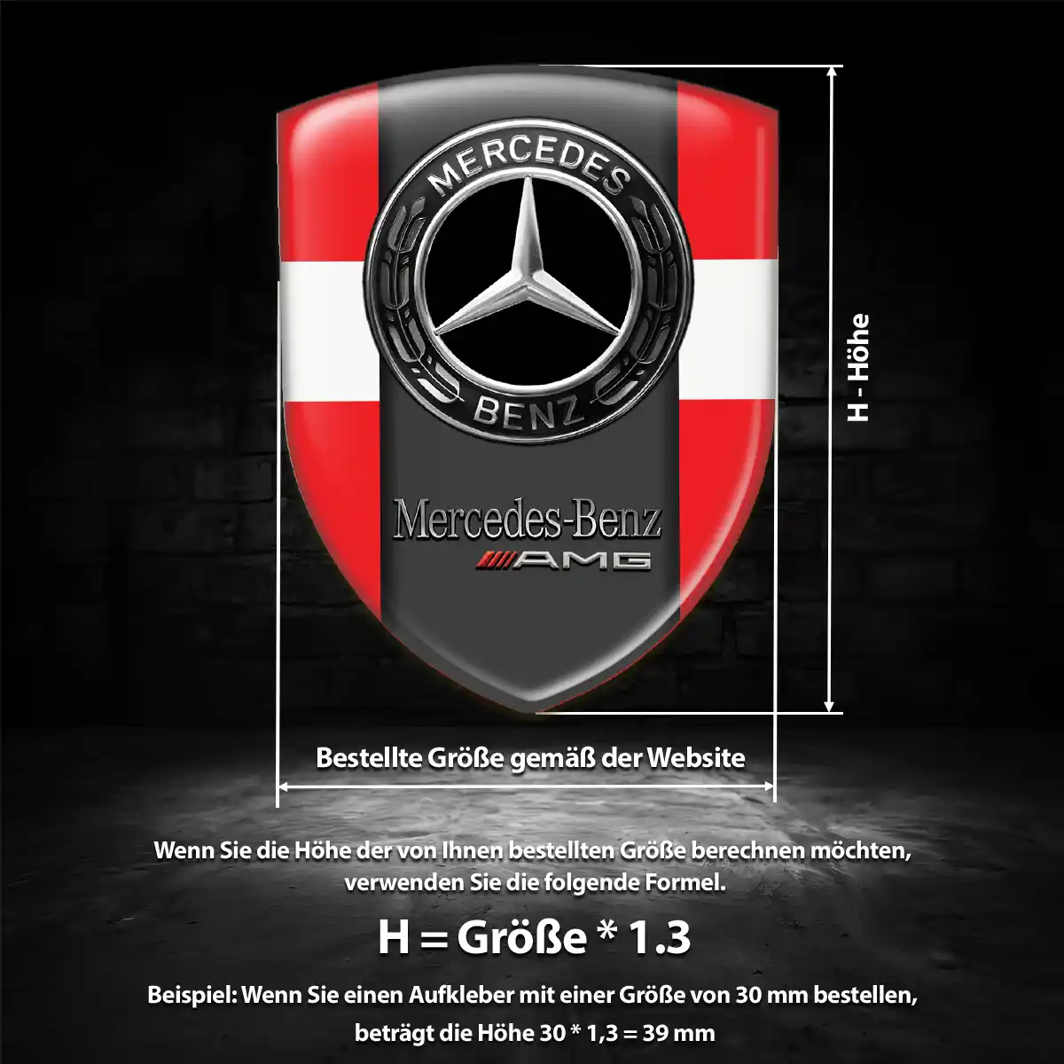 Mercedes Aufkleber Emblem Stilvolles Design