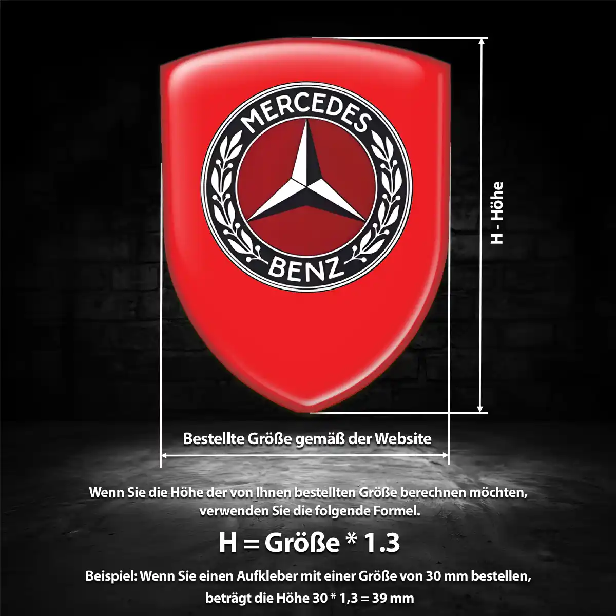 Mercedes Aufkleber Emblem Wappen Auto Limitierte Auflage