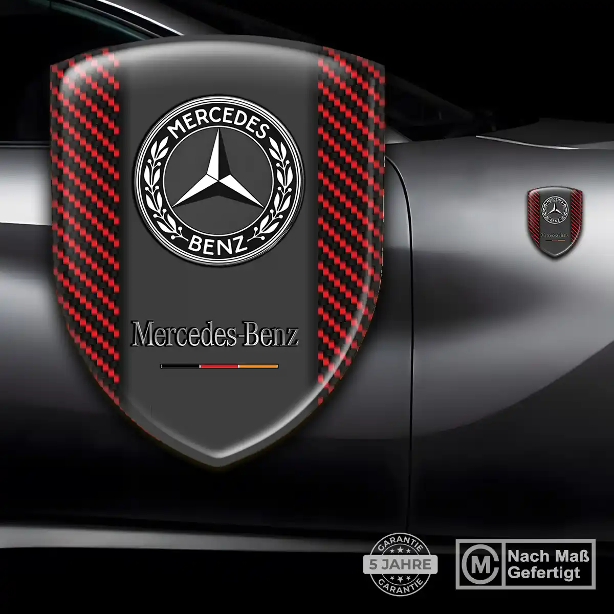 Mercedes Aufkleber Emblem Wappen Auto Premium-Edition