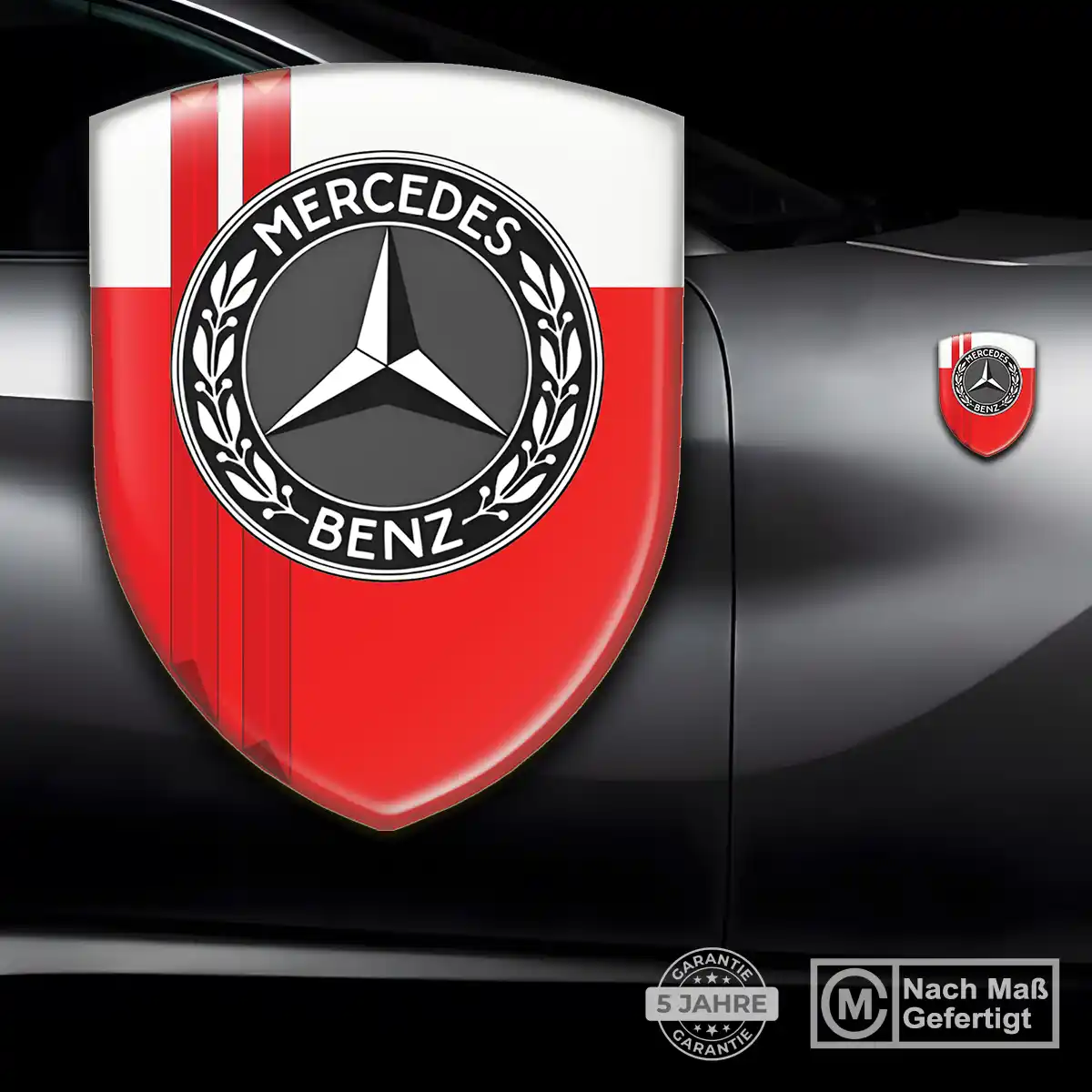 Mercedes Aufkleber Emblem Wappen Auto Stilvolles Design