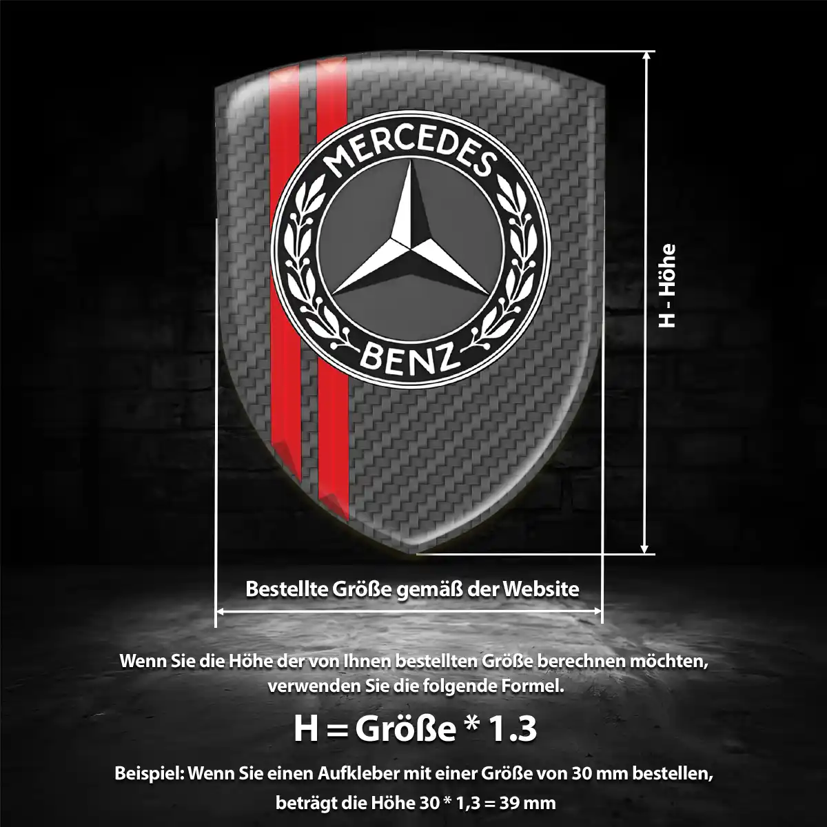 Mercedes Aufkleber Emblem Wappen Hohe Qualität