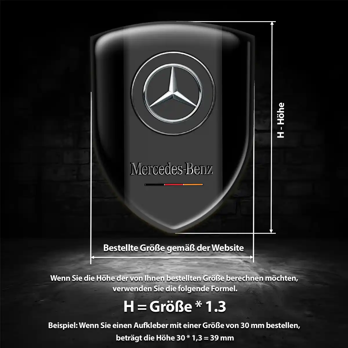 Mercedes Aufkleber Embleme Silikon Auto Hohe Qualität