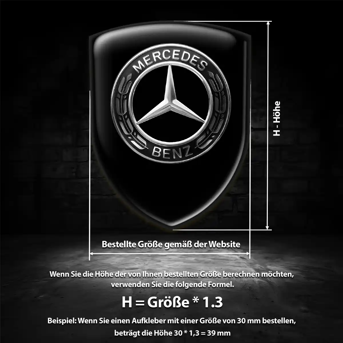 Mercedes Aufkleber Embleme Silikon Auto Limitierte Auflage