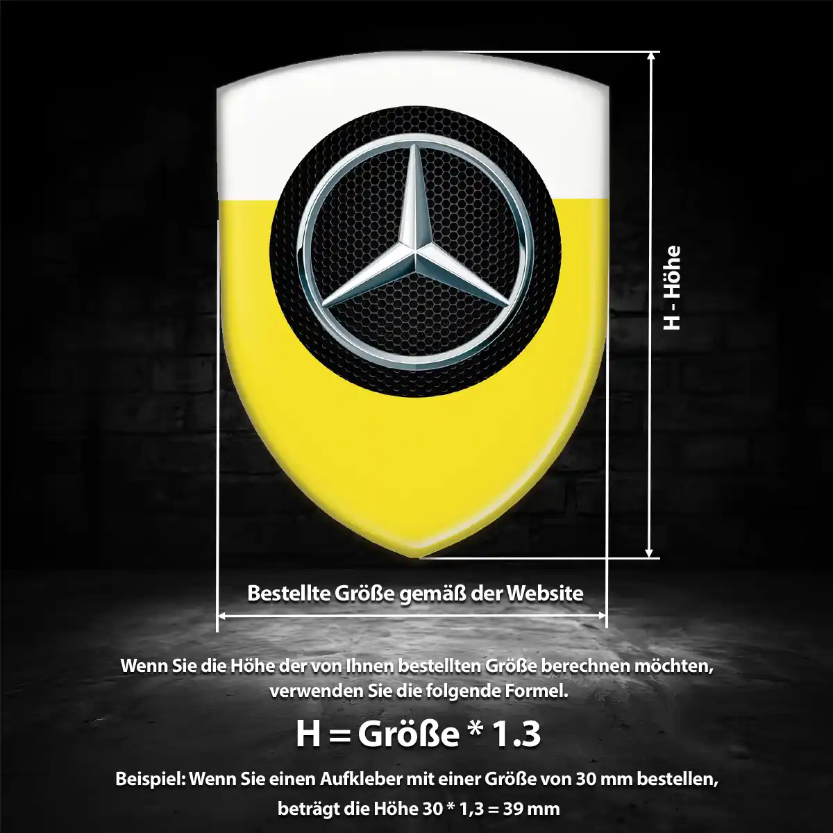 Mercedes Aufkleber Embleme Silikon Auto Premium-Edition