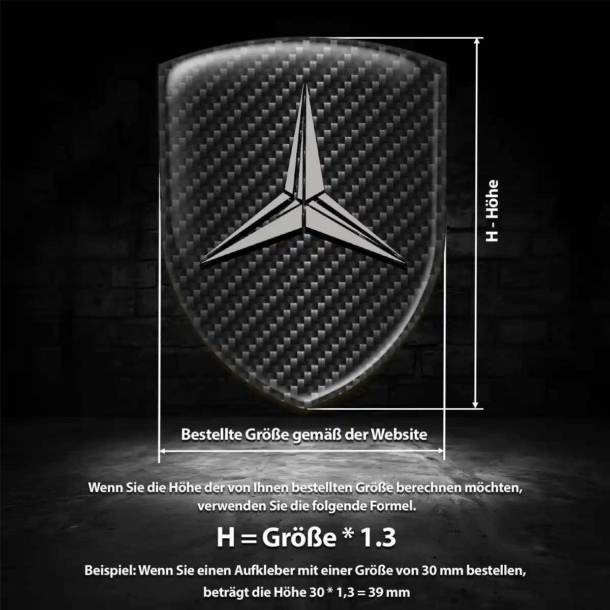 Mercedes Aufkleber Embleme Silikon Auto Premiumqualität